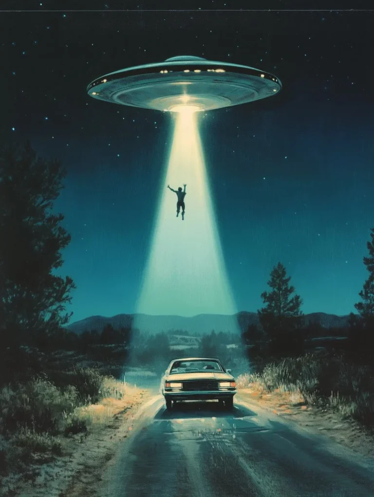 1990s Magic Card Art Limp Man and UFO