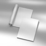 2 A4 Magazines Placed on Surface in Perspective Mockup