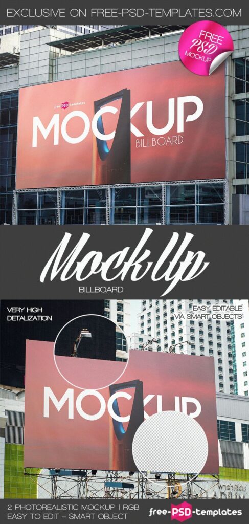 2 Billboard Mockups in Urban Environment mockup preview