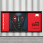 2 Billboard mockups on Corrugated Sheet in Front and Perspective Sight