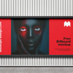 2 Billboard mockups on Corrugated Sheet in Front and Perspective Sight