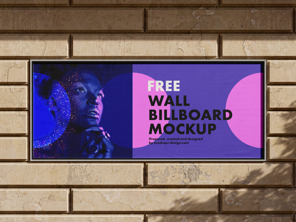 2 Billboard Mockups on The Wall in Varied Sights