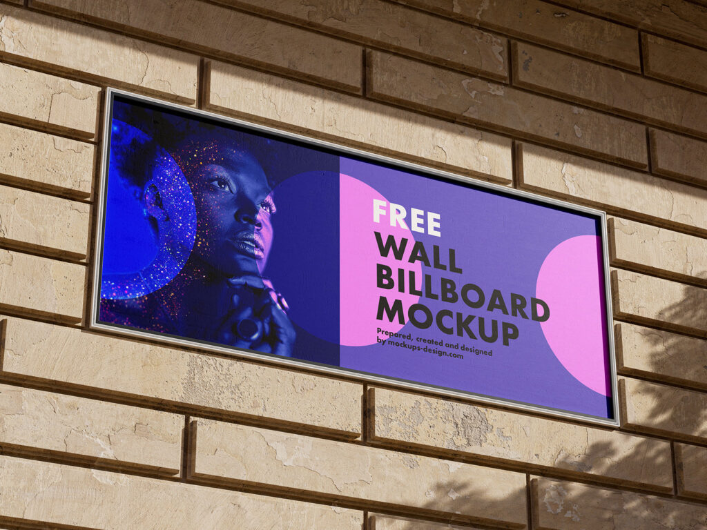 2 Billboard Mockups on The Wall in Varied Sights