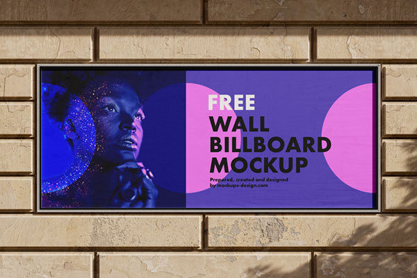 2 Billboard Mockups on The Wall in Varied Sights