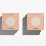 2 Boxes Mockup in Top Sight