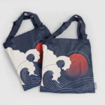 2 Canvas Tote Bag Mockups in Top Views