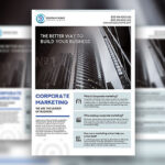2 Clean Infographic Corporate Flyer Templates