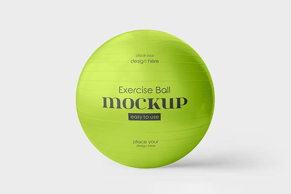 2 Different Shots of Exercise Ball Mockups