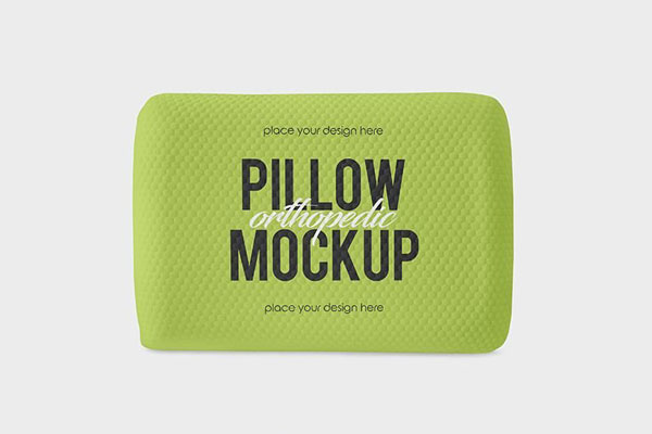 2 Different Views of Orthopedic Pillow Mockups