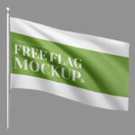 2 Flying Flag Mockups in Different Angles