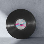 2 Front View Vinyl Record Mockups with and Without Cover