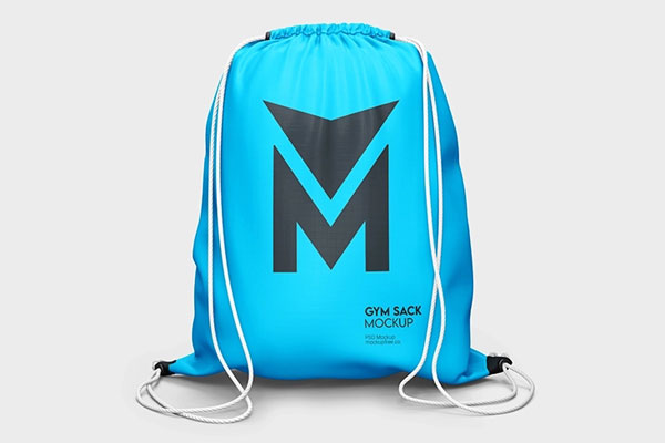 2 Gym Sack Mockups in Different Shots