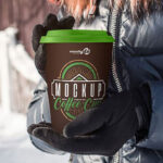 2 Hand Holding Coffee Cup Mockups in Different Views