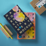 2 Hardcover Book Mockup with Stationery