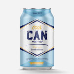 2 Metal Can Mockups in Front View