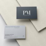2 Minimal Flowing Business Cards Mockups