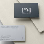 2 Minimal Flowing Business Cards Mockups