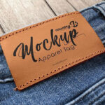 2 Mockups Featuring Outside and Inside Clothing Tags on Jeans mockup preview