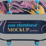 2 Mockups Featuring Skateboards in Different Views and Positions