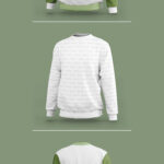2 Mockups Featuring Sweatshirt in Back View and 3/4 View