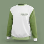 2 Mockups Featuring Sweatshirt in Back View and 3/4 View