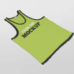 2 Mockups Featuring Tank Top in Perspective and Top Views mockup preview