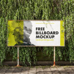 2 Mockups of Billboard with Ivy Wall