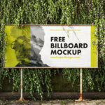 2 Mockups of Billboard with Ivy Wall