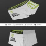 2 Mockups of Boxer Briefs Laid on the Surface in Different Angles
