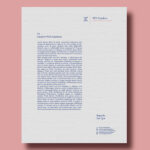 2 Mockups of Business Cards and Letterhead from Top View