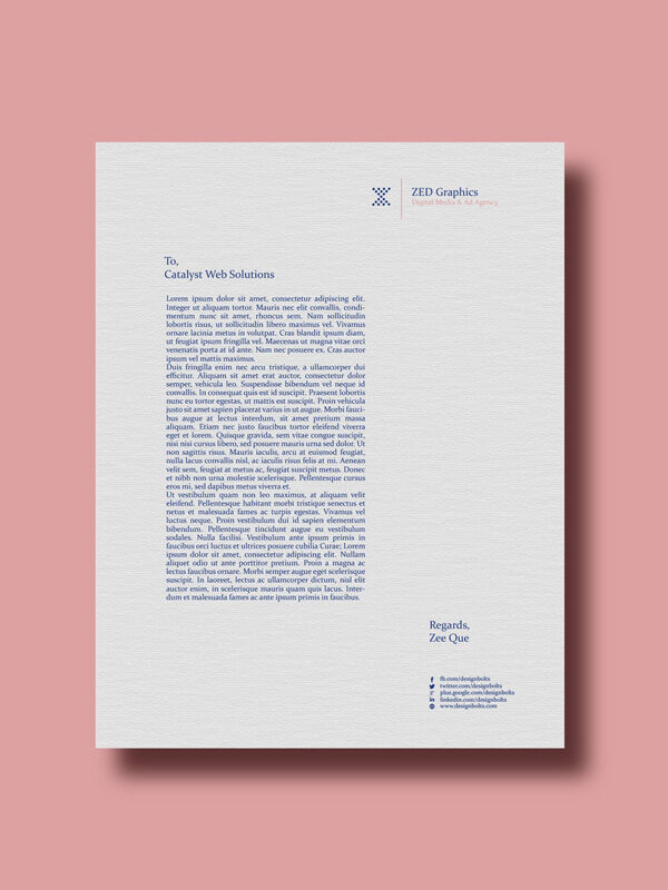2 Mockups of Business Cards and Letterhead from Top View