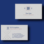 2 Mockups of Business Cards and Letterhead from Top View