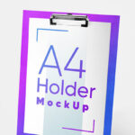 2 Mockups of Clipboard Along with A4 Letterheads