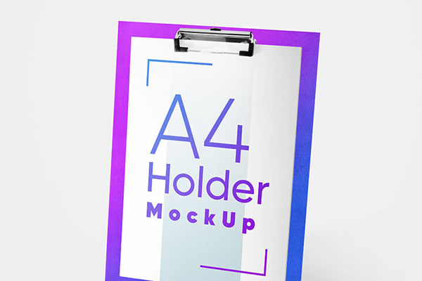 2 Mockups of Clipboard Along with A4 Letterheads