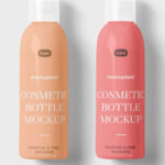 2 Mockups of Cosmetic Bottle from Front View mockup preview