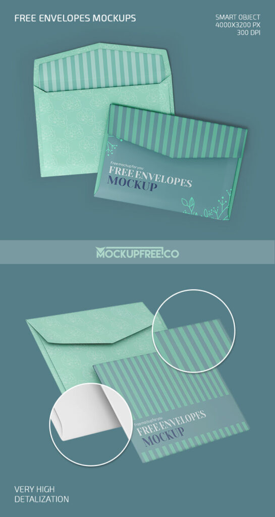 2 Mockups of Envelopes in Open and Close Version
