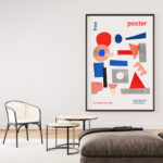 2 Mockups of Large Poster in Living Room