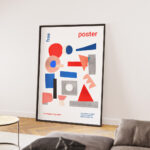 2 Mockups of Large Poster in Living Room