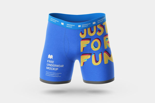 2 Mockups of Men’s Underwear from Different Angles