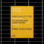 2 Mockups of Rectangular Posters on Grille