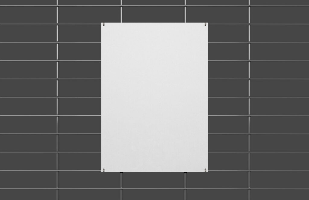 2 Mockups of Rectangular Posters on Grille