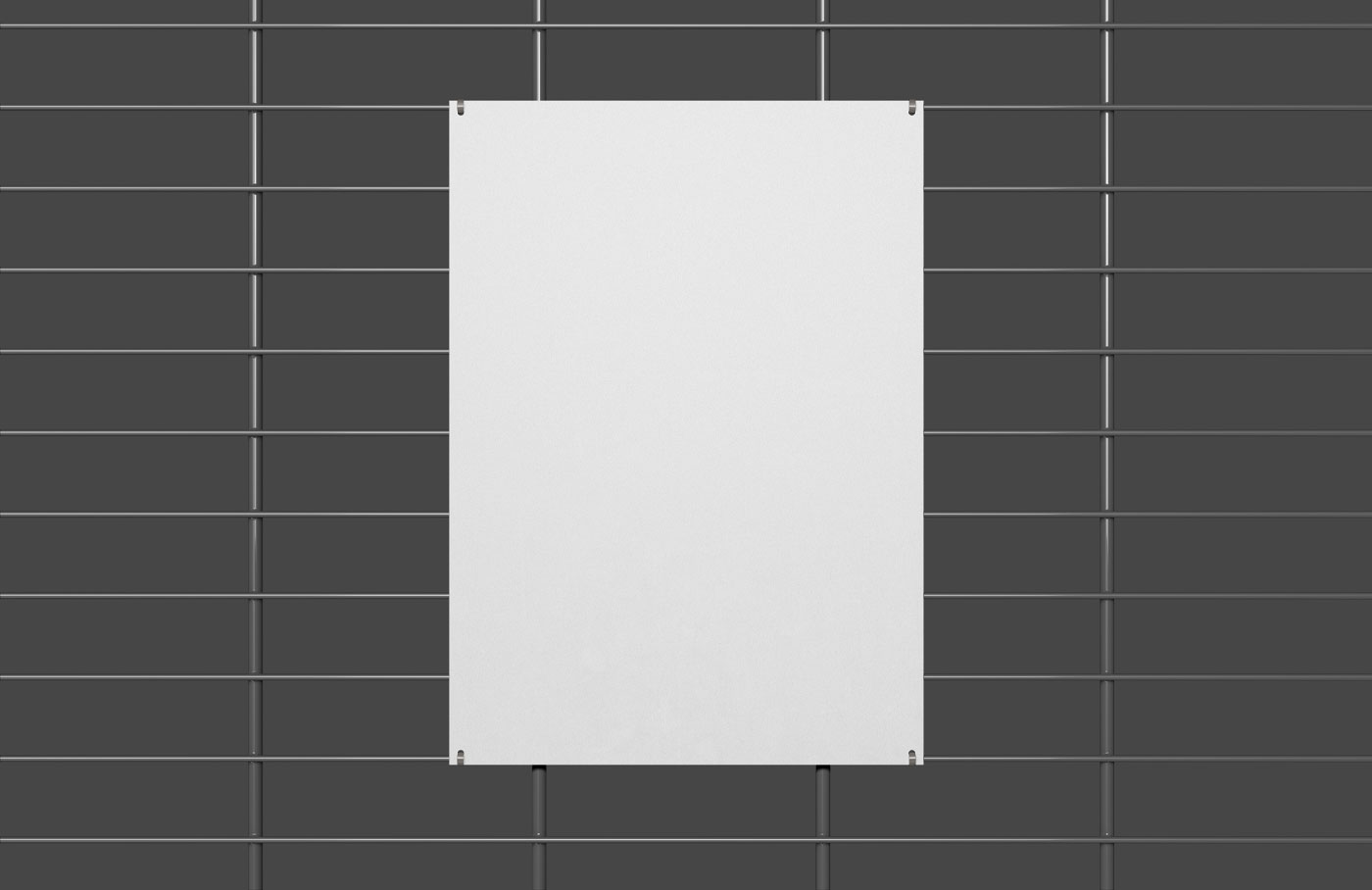 2 Mockups of Rectangular Posters on Grille FREE PSD