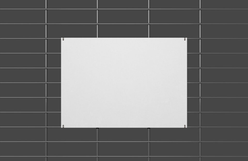 2 Mockups of Rectangular Posters on Grille