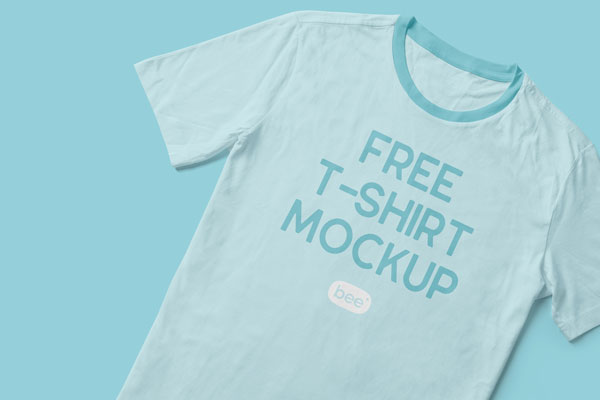 2 Mockups of Round Neck Cotton T-shirts
