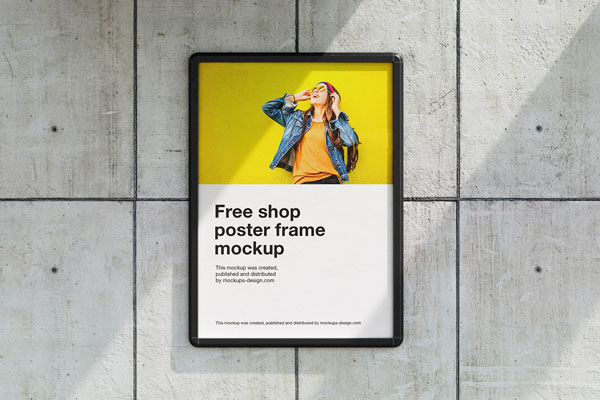 2 Mockups of Street Poster Frame on Wall