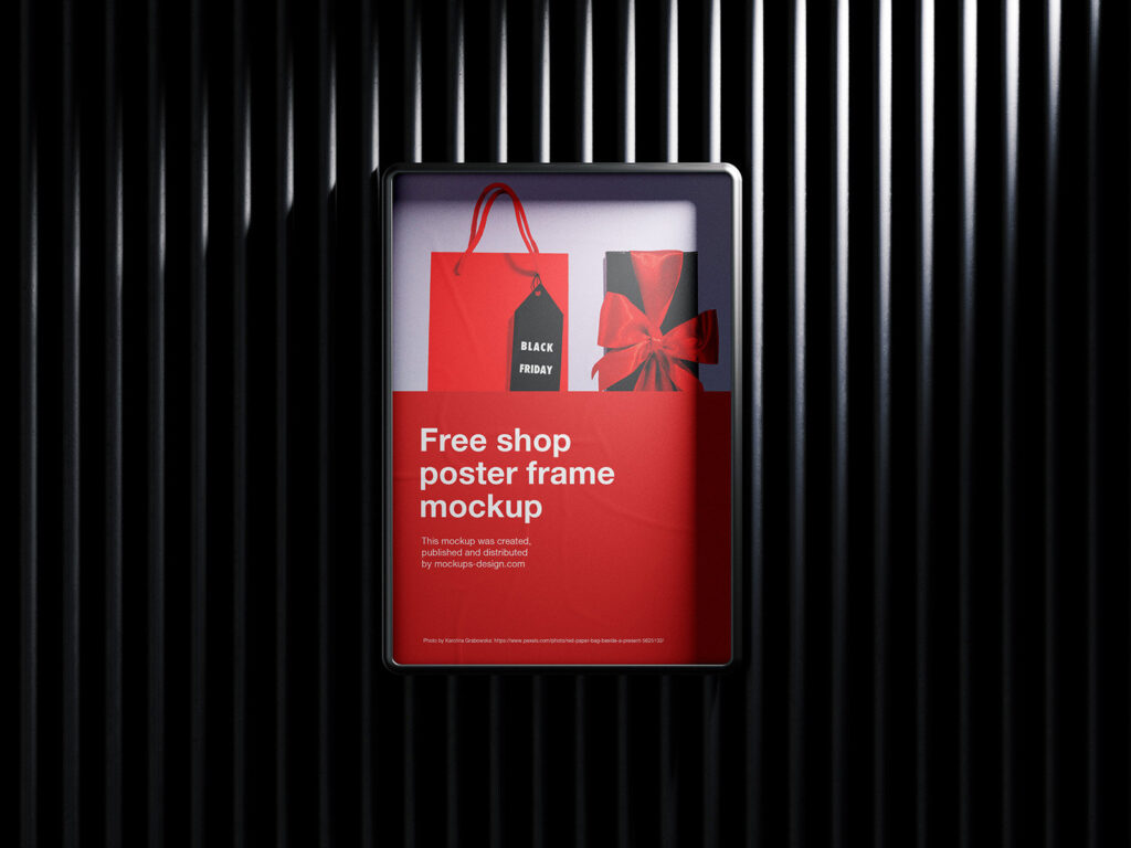 2 Mockups of Vertical Poster Frame