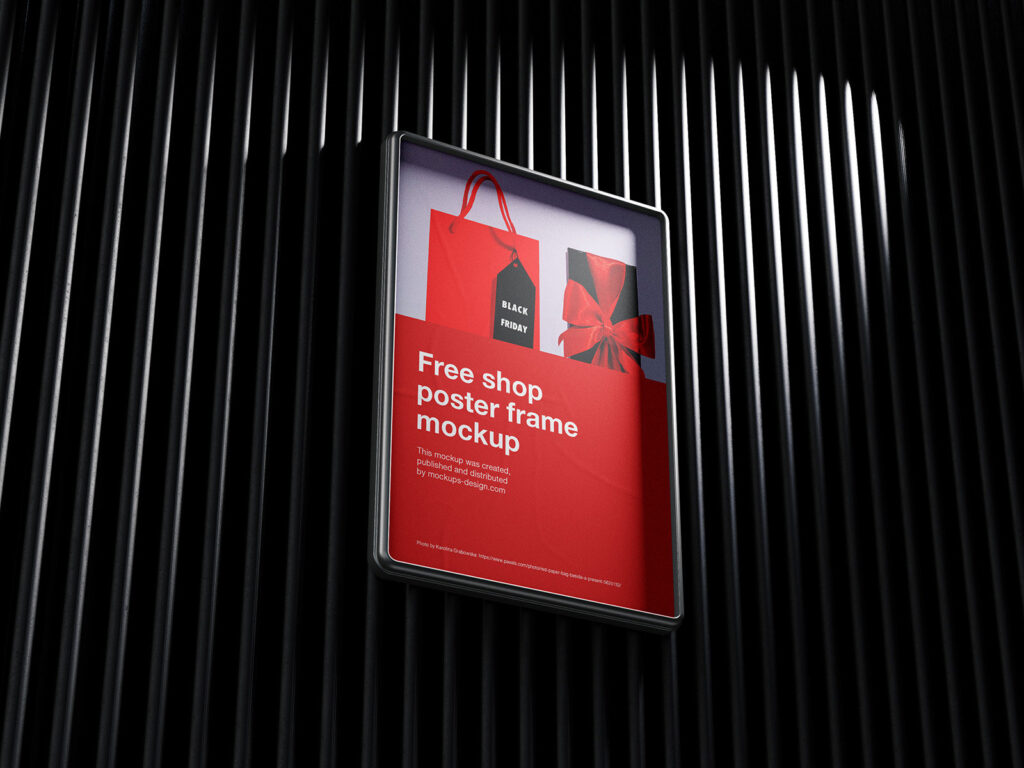 2 Mockups of Vertical Poster Frame