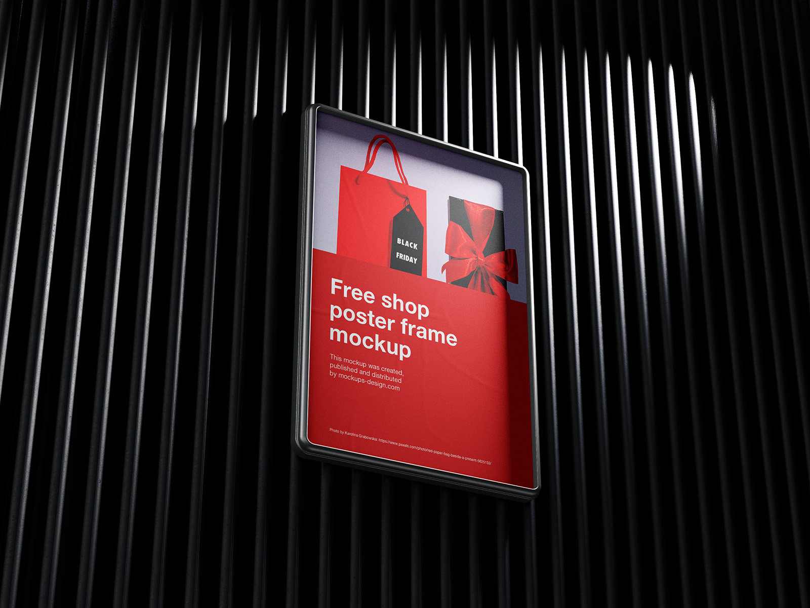 2 Mockups of Vertical Poster Frame FREE PSD