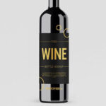 2 Mockups of Wine Bottles from Different Angles