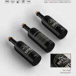 2 Mockups of Wine Bottles in Different Views